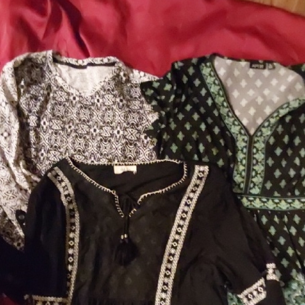 Apt. 9 Women's Blouses - Black, White, Green